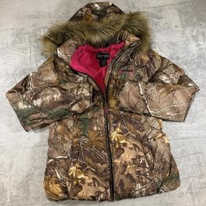 Realtree Camo Hooded Jacket | Pink Lining | Medium